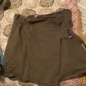 Urban Outfitters army green wrap skirt